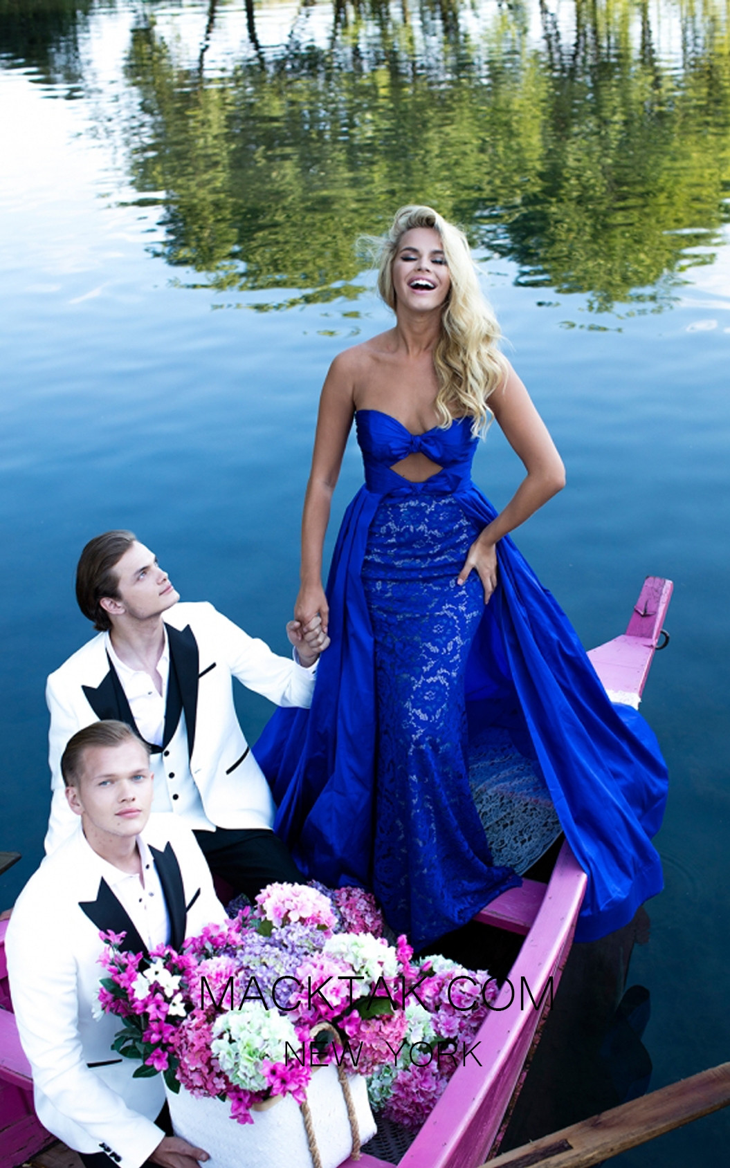 Tarik Ediz 50532 Royal Blue Front Prom Dress