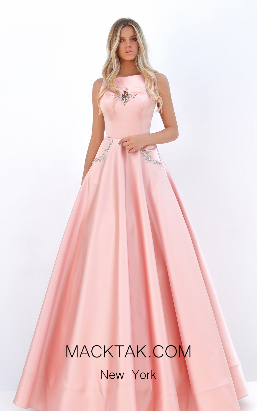 Tarik Ediz 50752 Salmon Front Dress