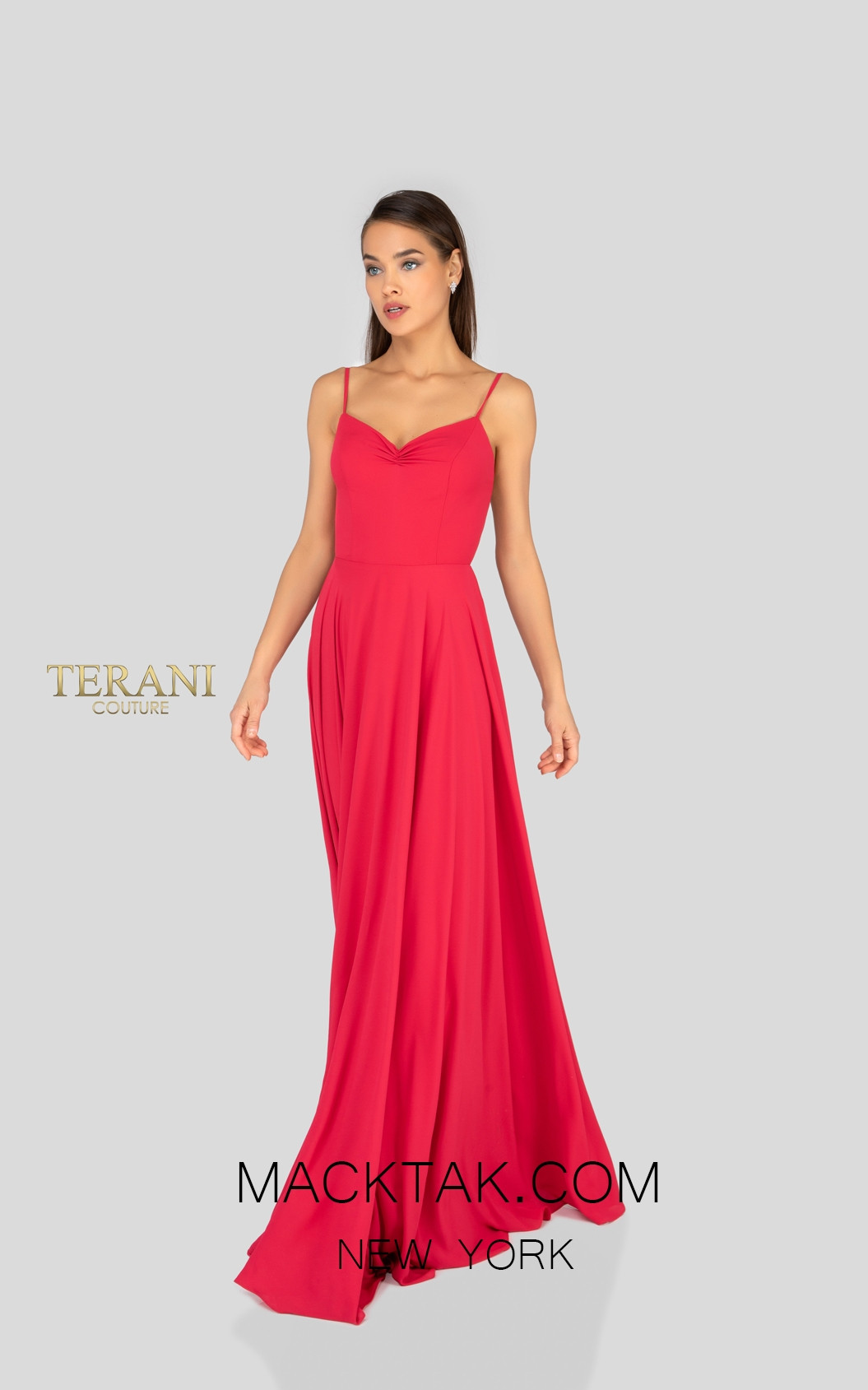 Terani 1912B9694 Bridesmaid Poppy Front Dress