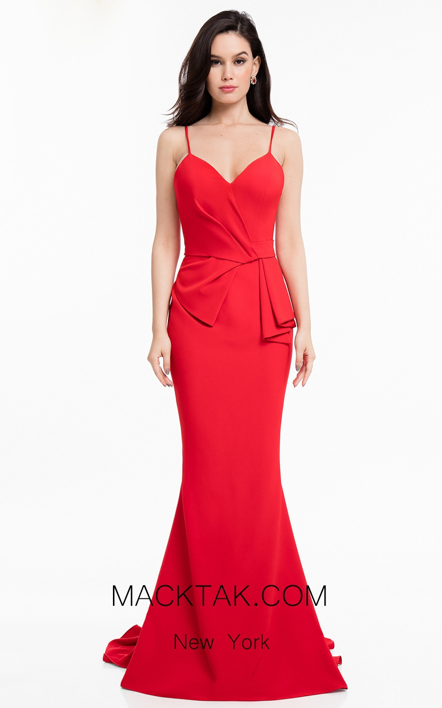 Terani 1821E7166 Red Front Dress