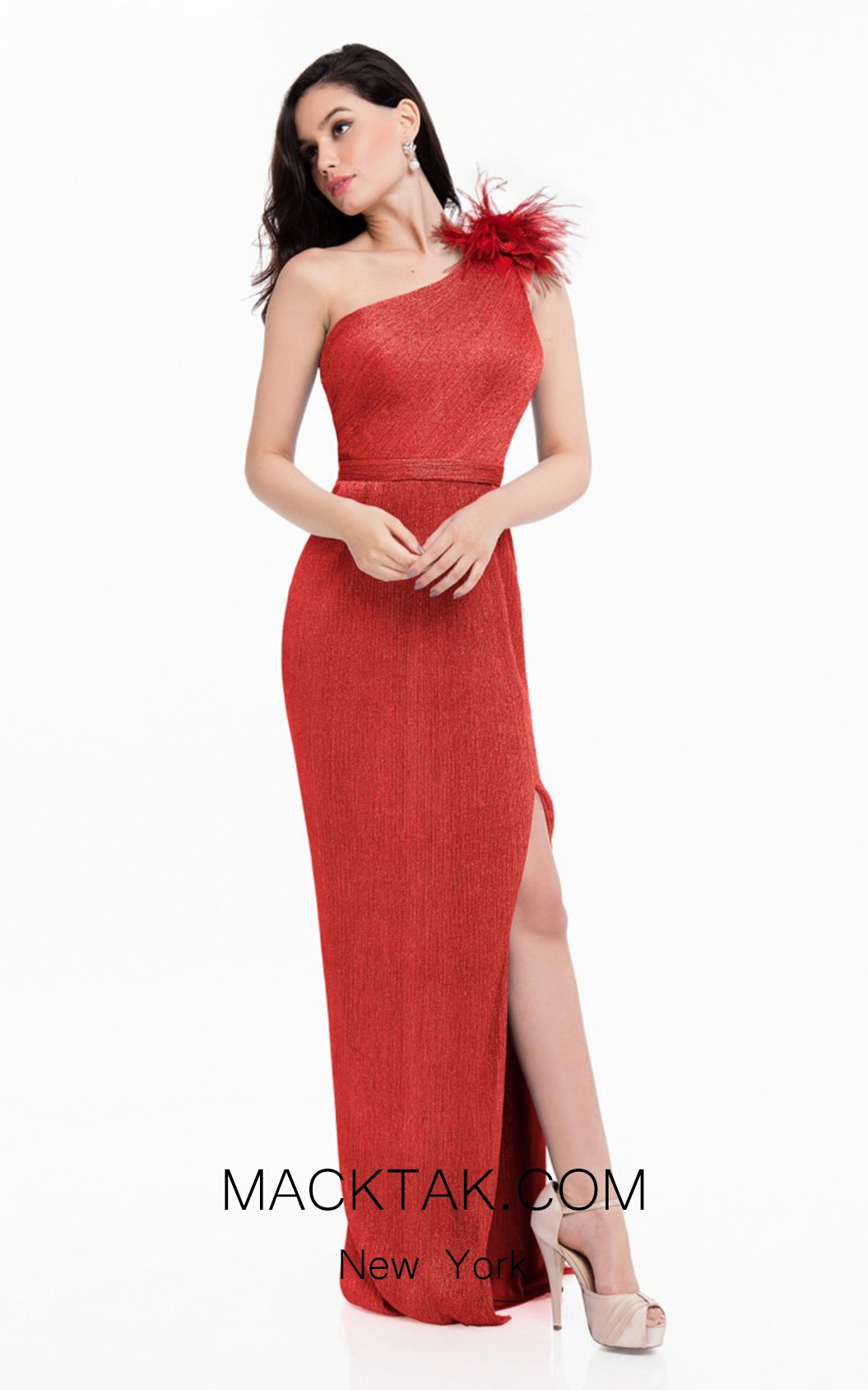 Terani 1821E7138 Red Front Dress