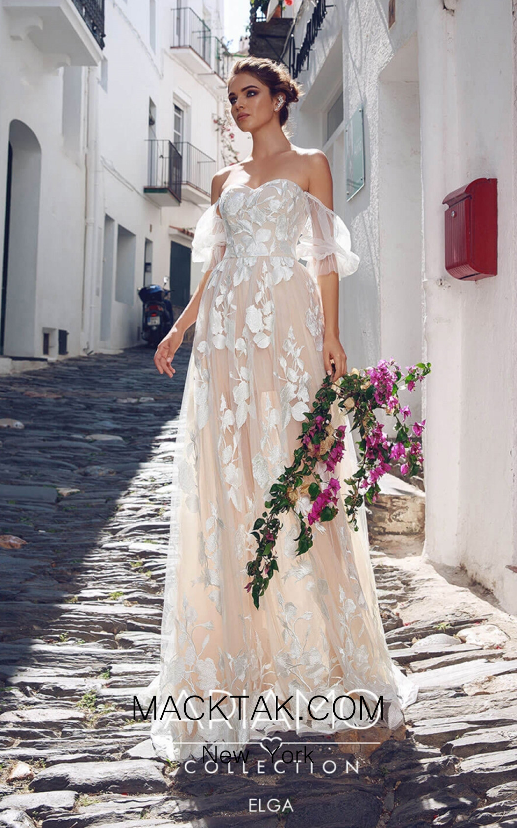 Tesoro By Ariamo Elga Ivory Nude Front Dress