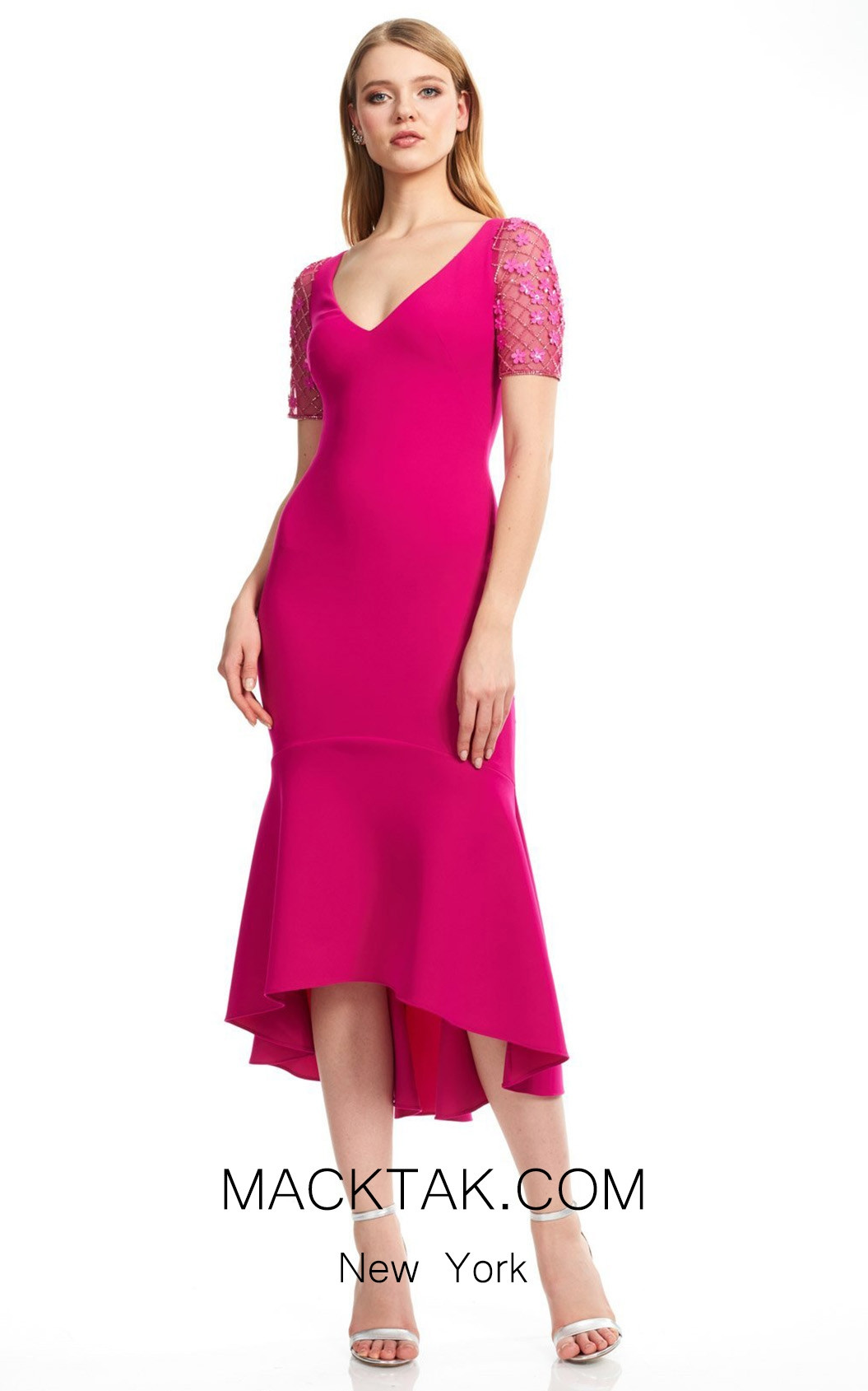 Theia Couture 883727 Fuchsia Front Dress