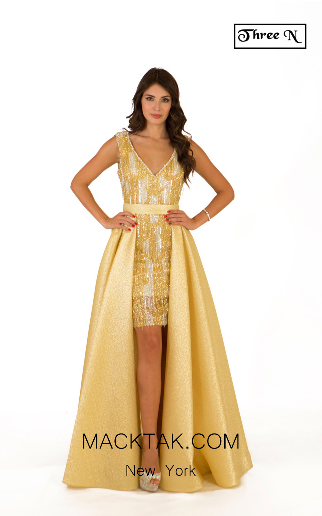 Three N 1891 Gold Front Dress