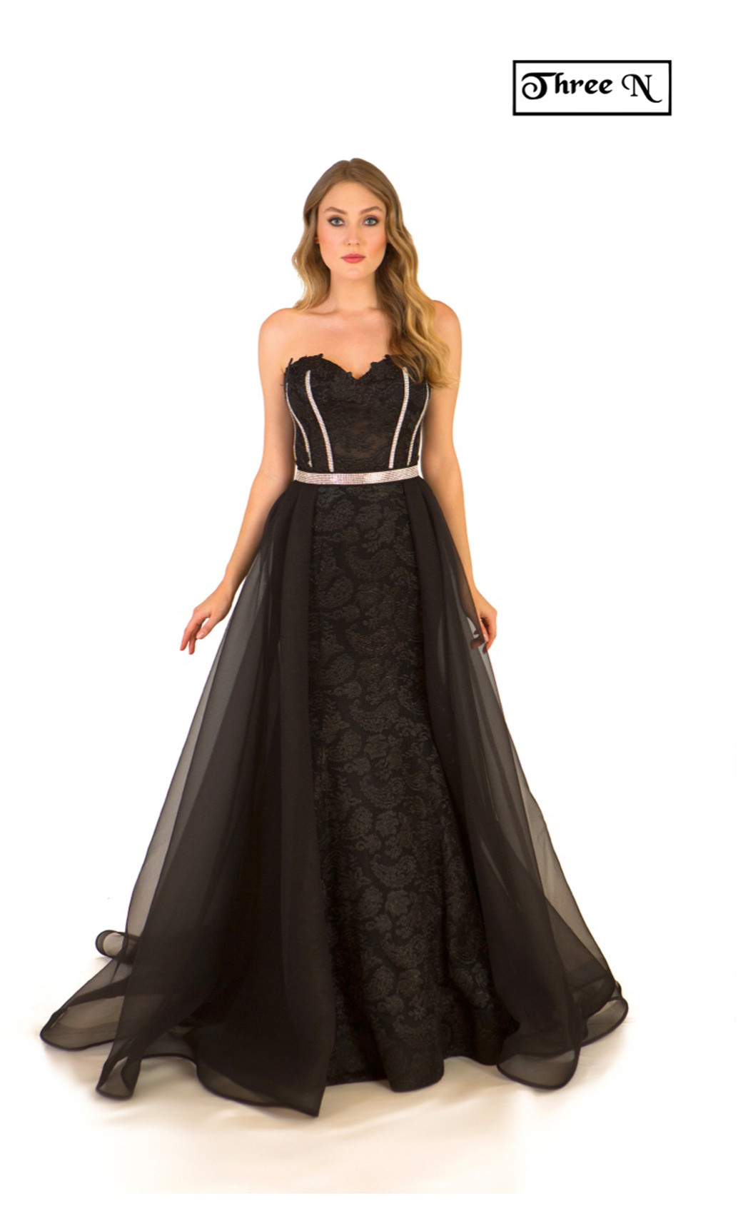 Three N 2210 Black Front Dress