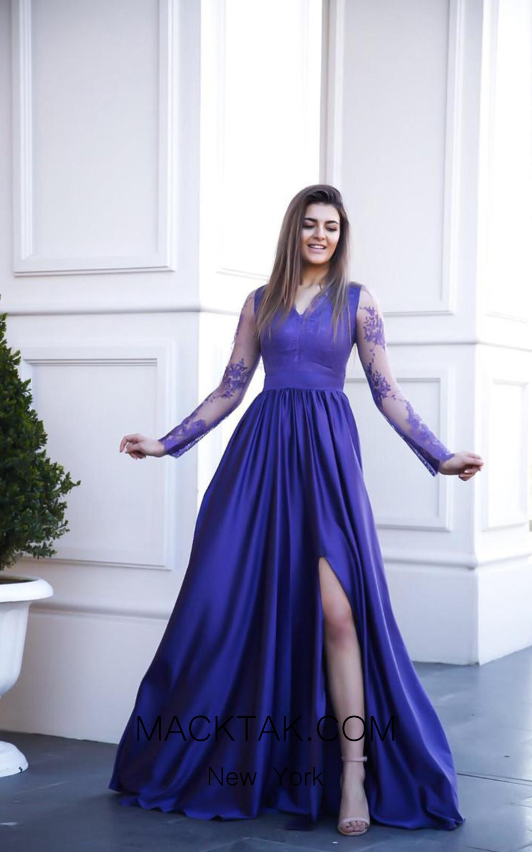 TK AS130 Blue Evening Dress