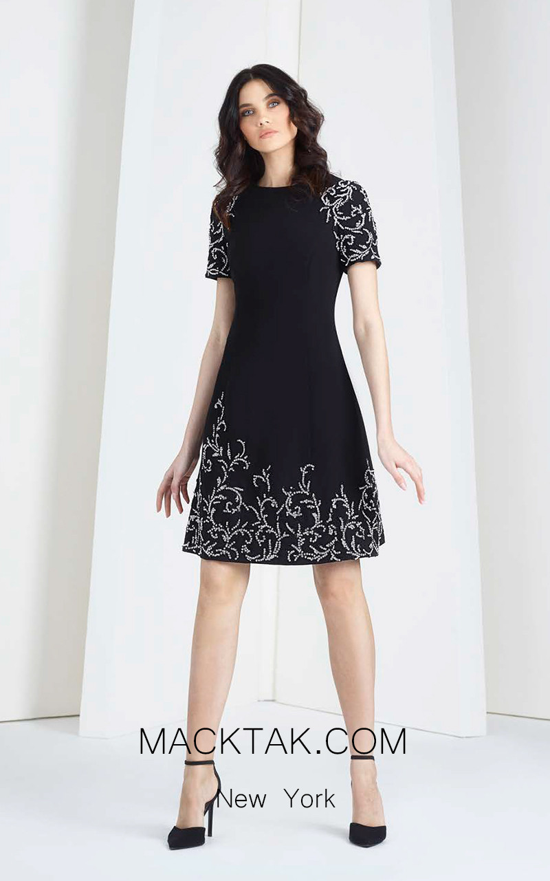 Tony Ward 23 Black Front Evening Dress