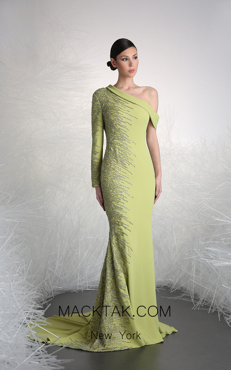 Tony Ward FW45 Green Front Evening Dress