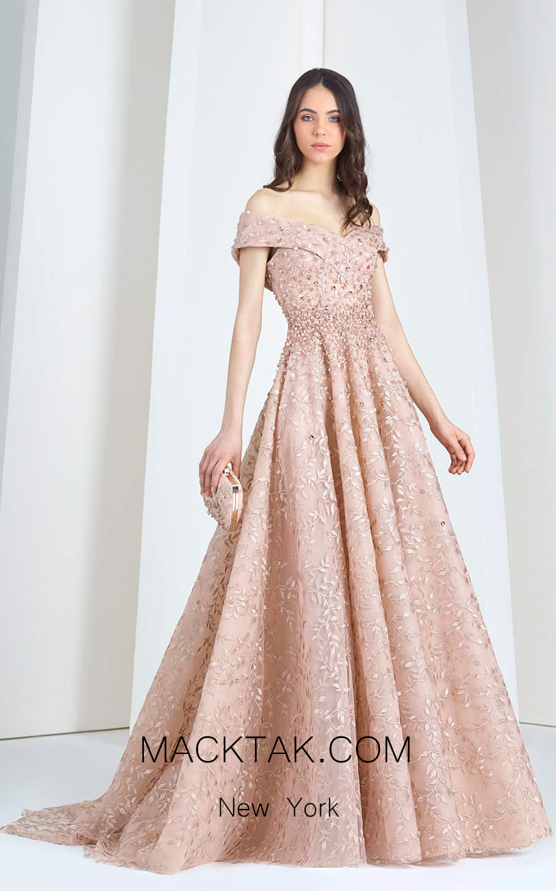 Tony Ward T14 Pink Front Evening Dress