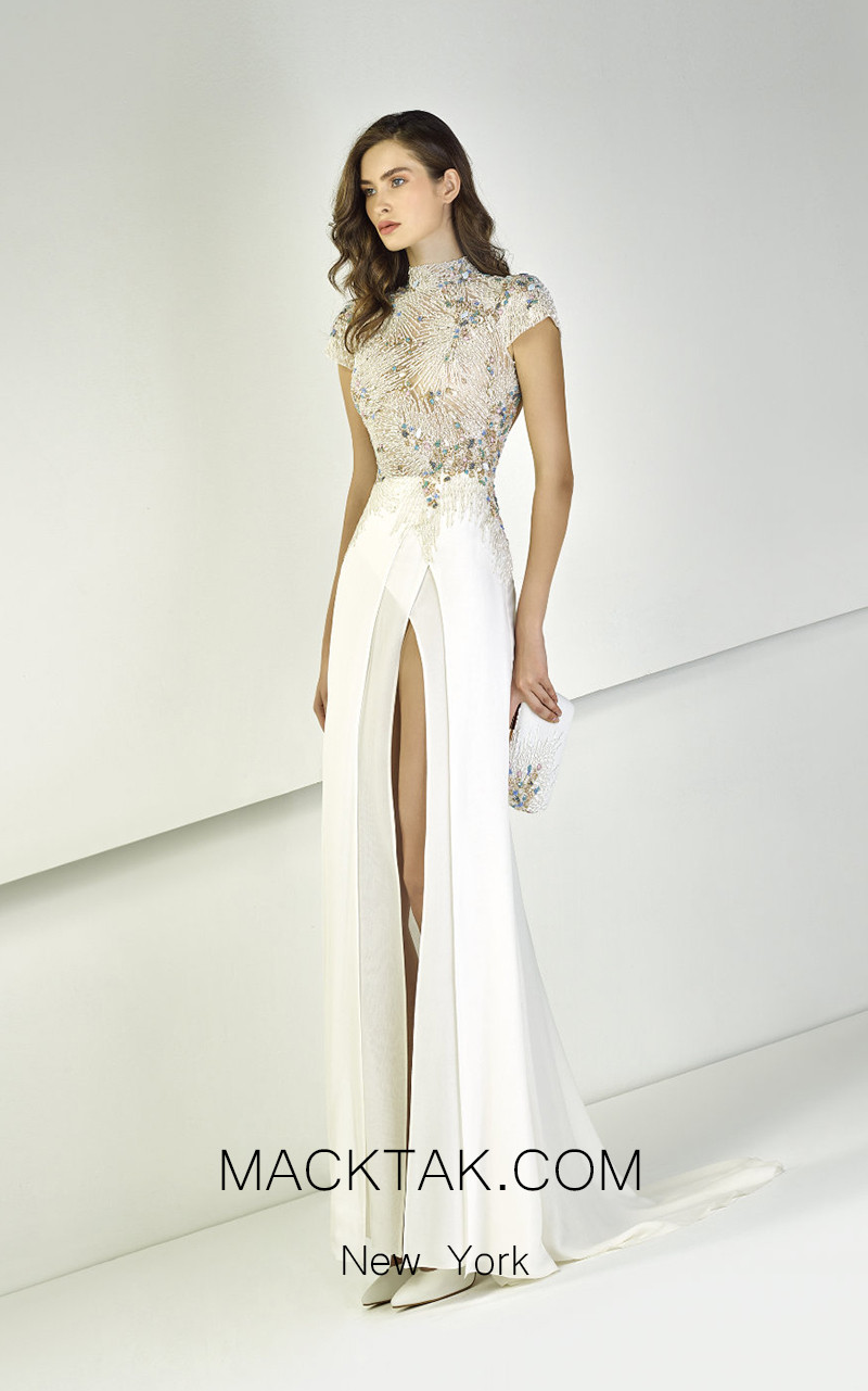 Tony Ward TW30 Cream Front Evening Dress