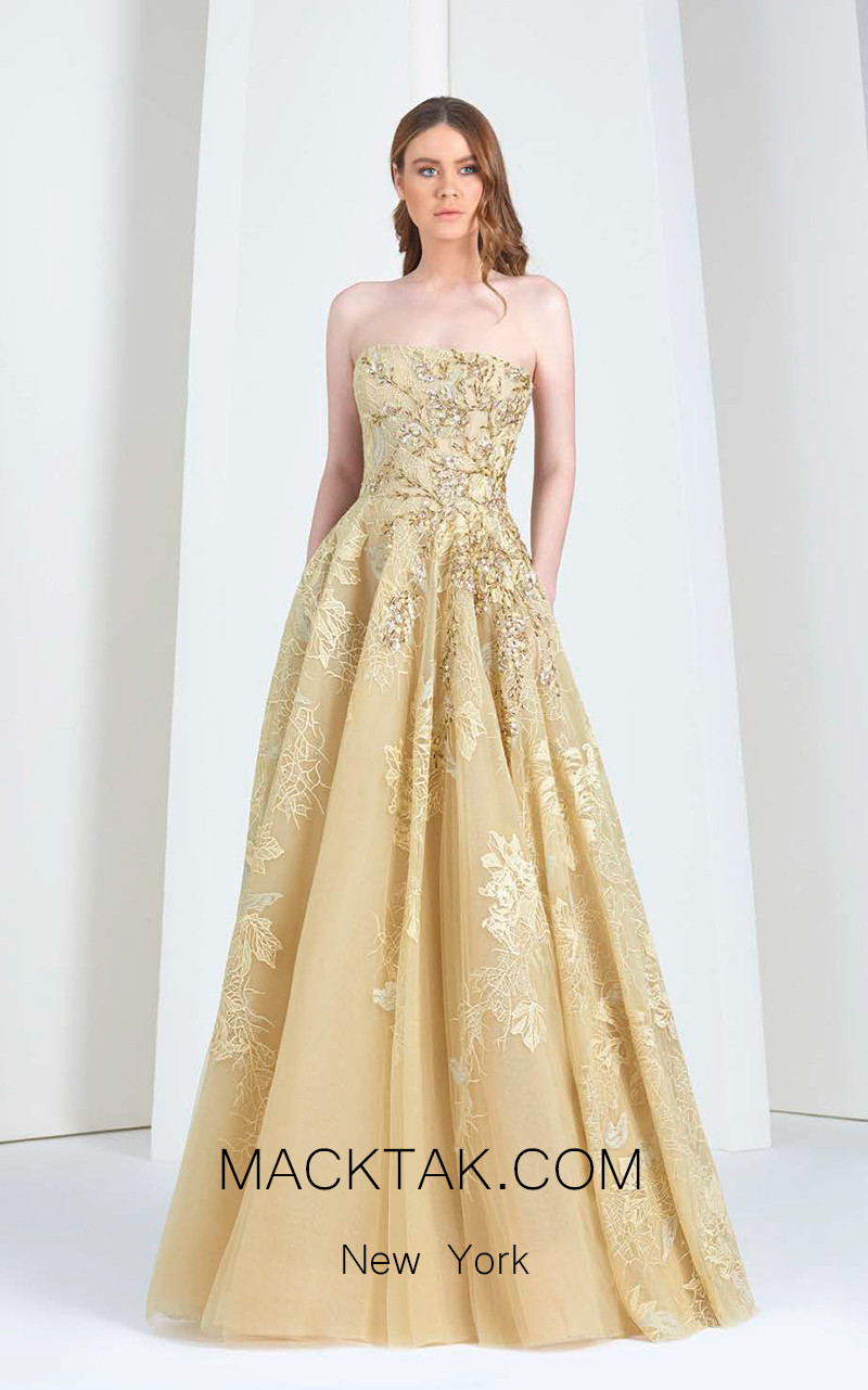 Tony Ward TW45 Yellow Front Evening Dress