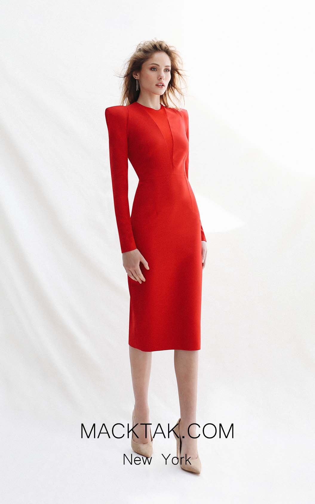 Victoria Janice Red Front Dress