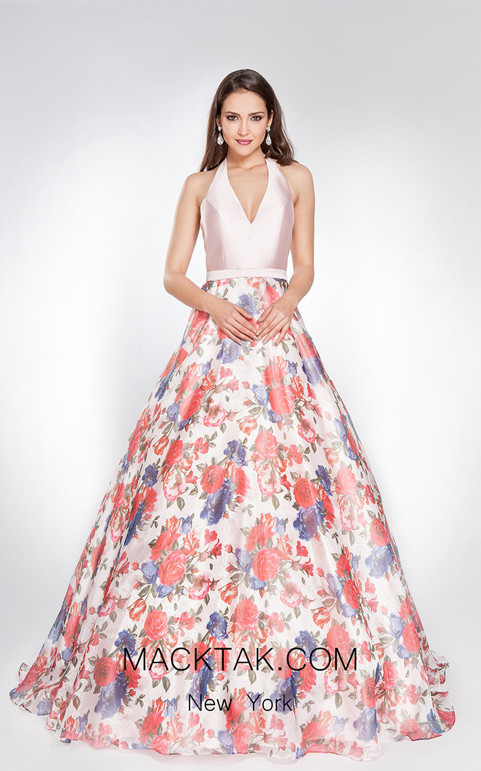 X & M Couture 49015 Pink Front Evening Dress