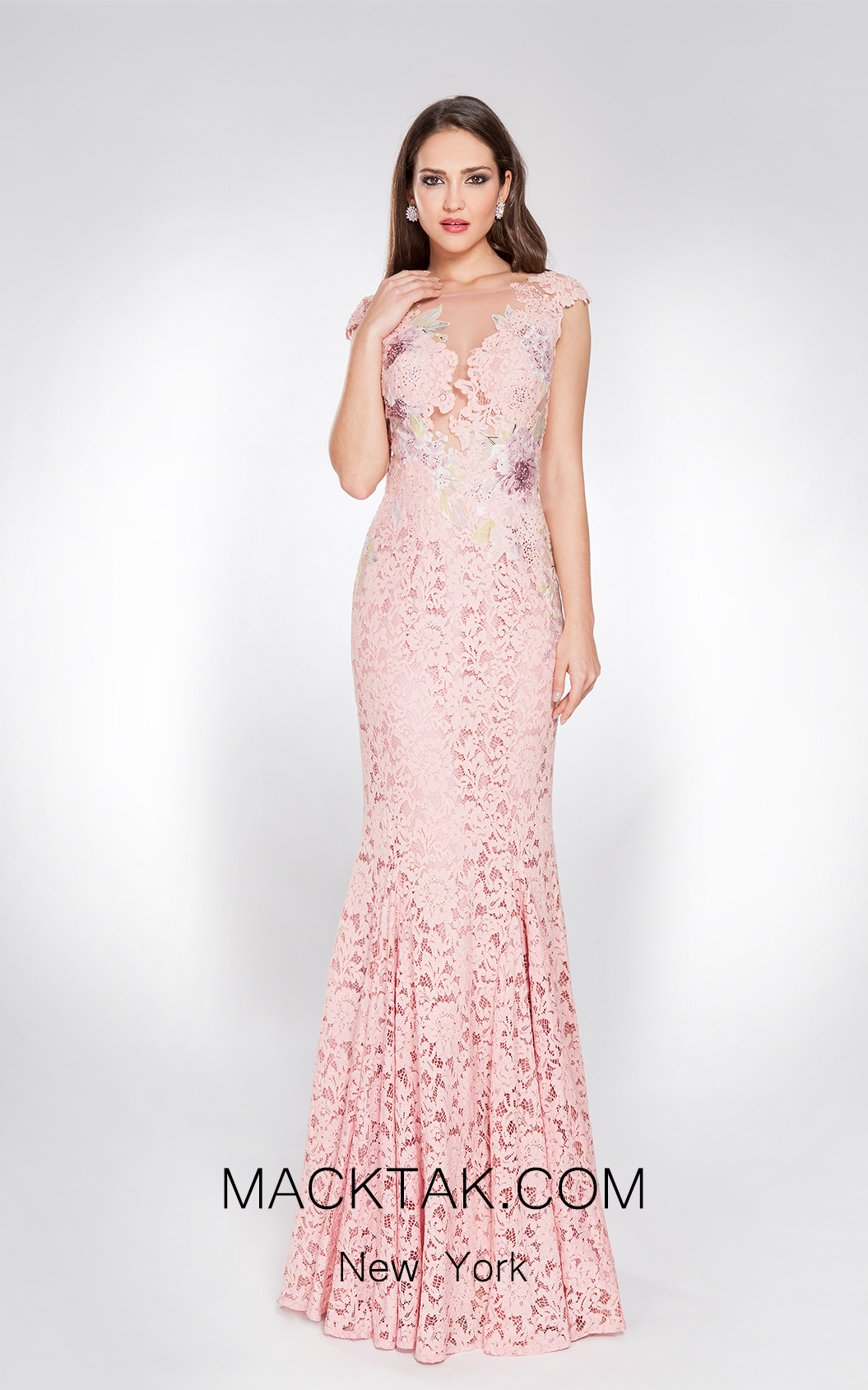 X & M Couture 49039 Rose Front Evening Dress
