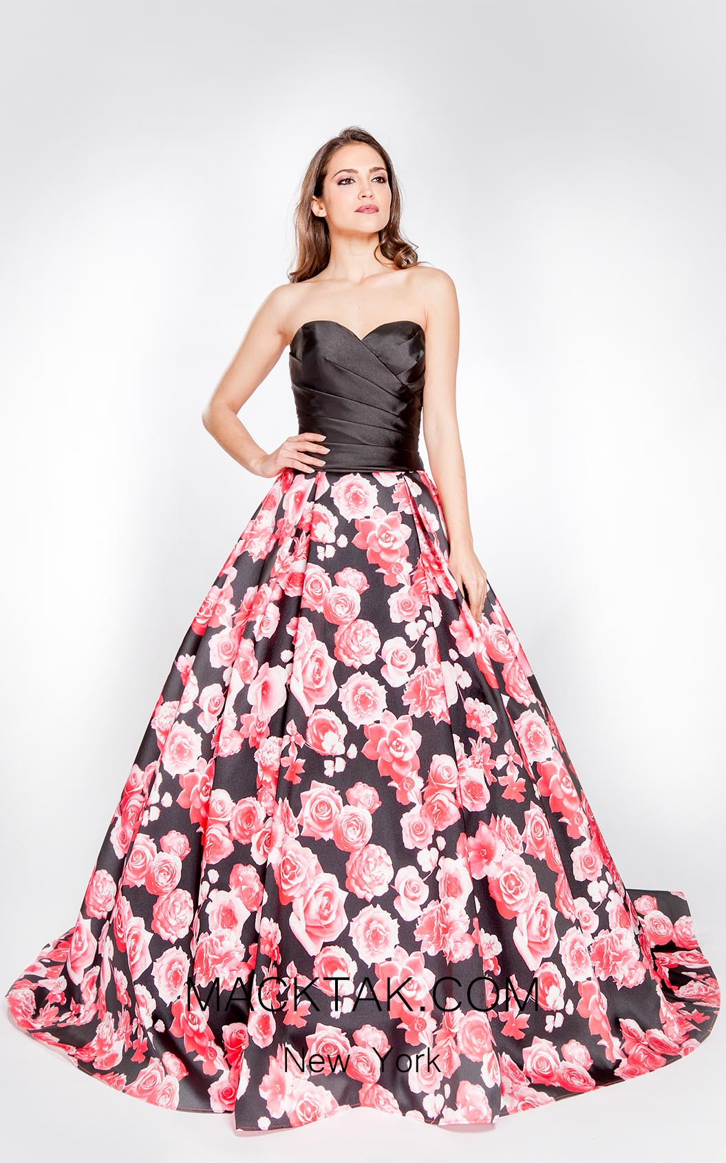 X & M Couture 8004 Front Evening Dress