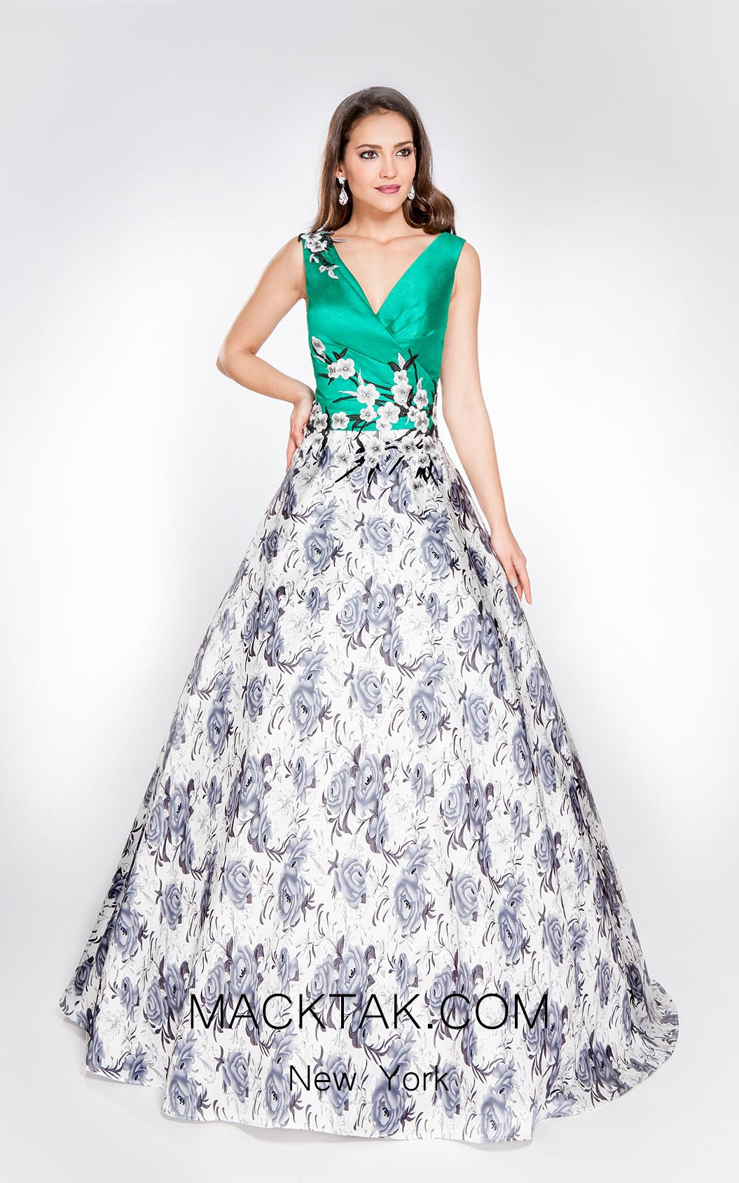X & M Couture 8006 Front Evening Dress