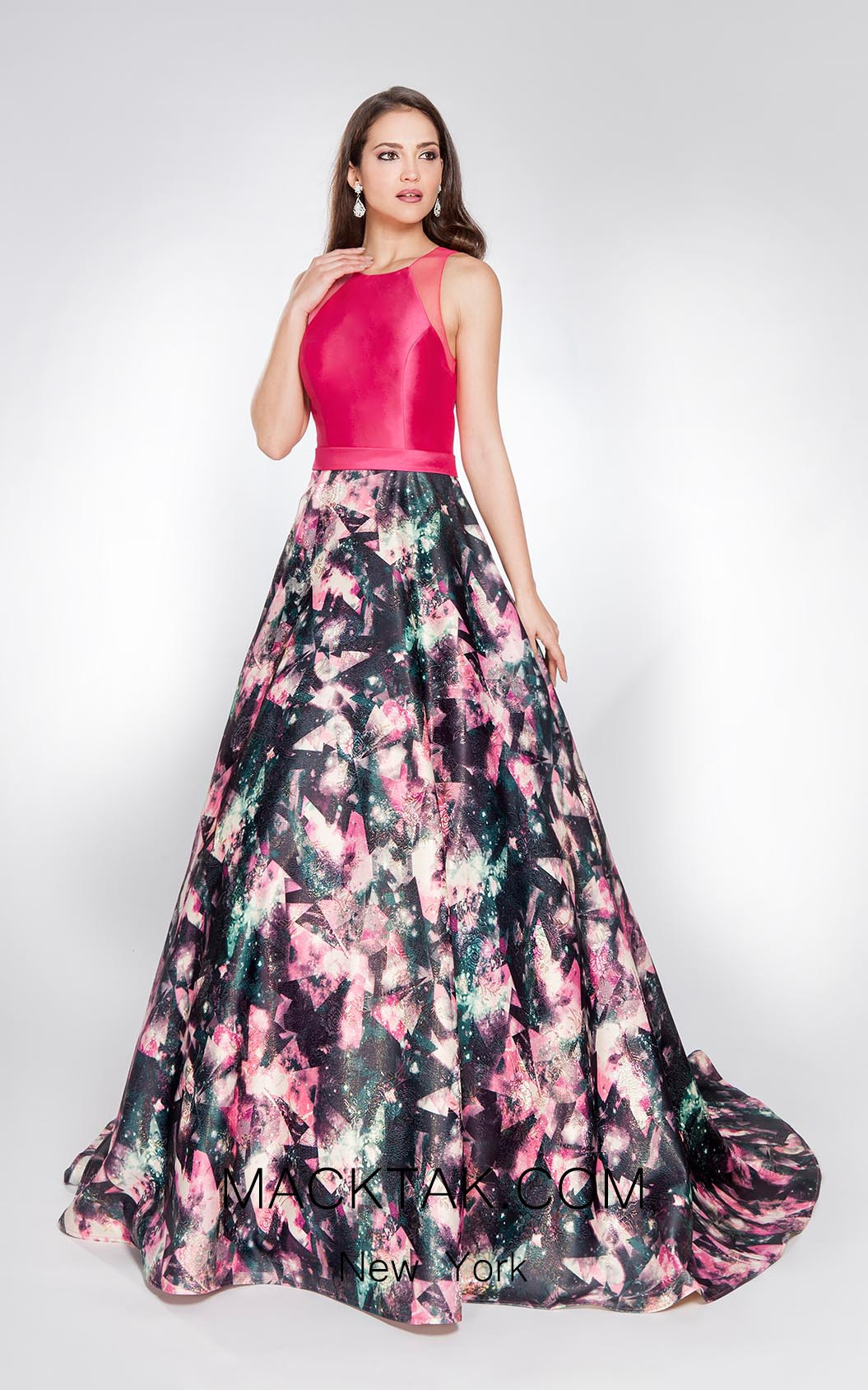 X & M Couture 8012 Front Evening Dress