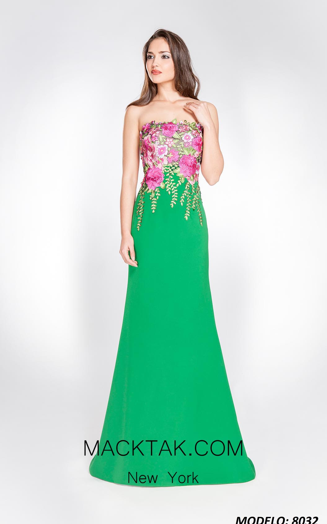 X & M Couture 8032 Front Evening Dress