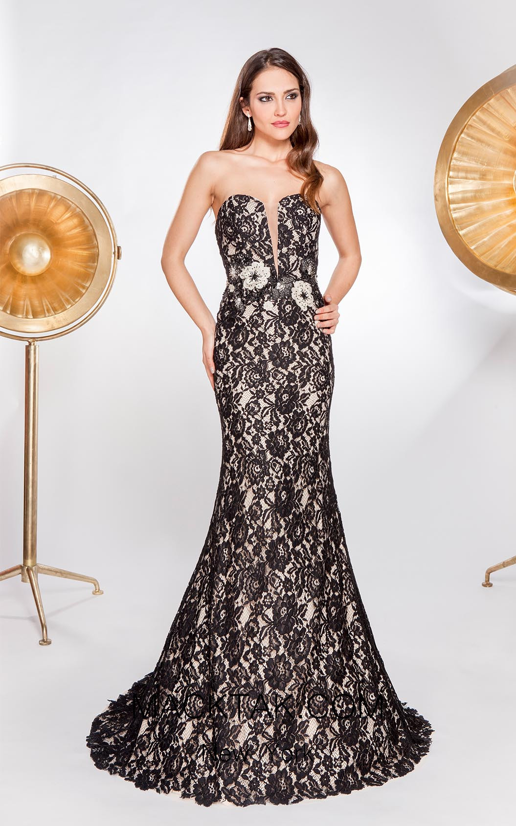 X & M Couture 8051 Front Evening Dress
