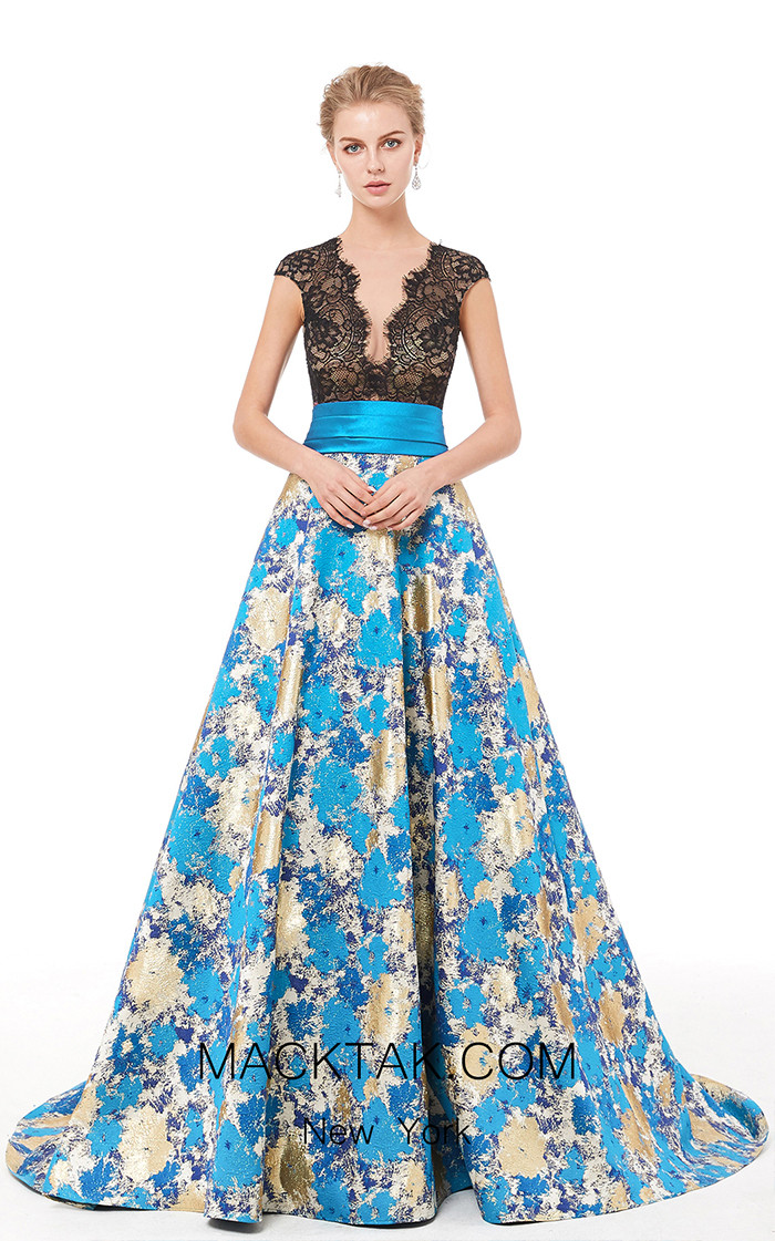 X & M Couture 8068 Front Evening Dress