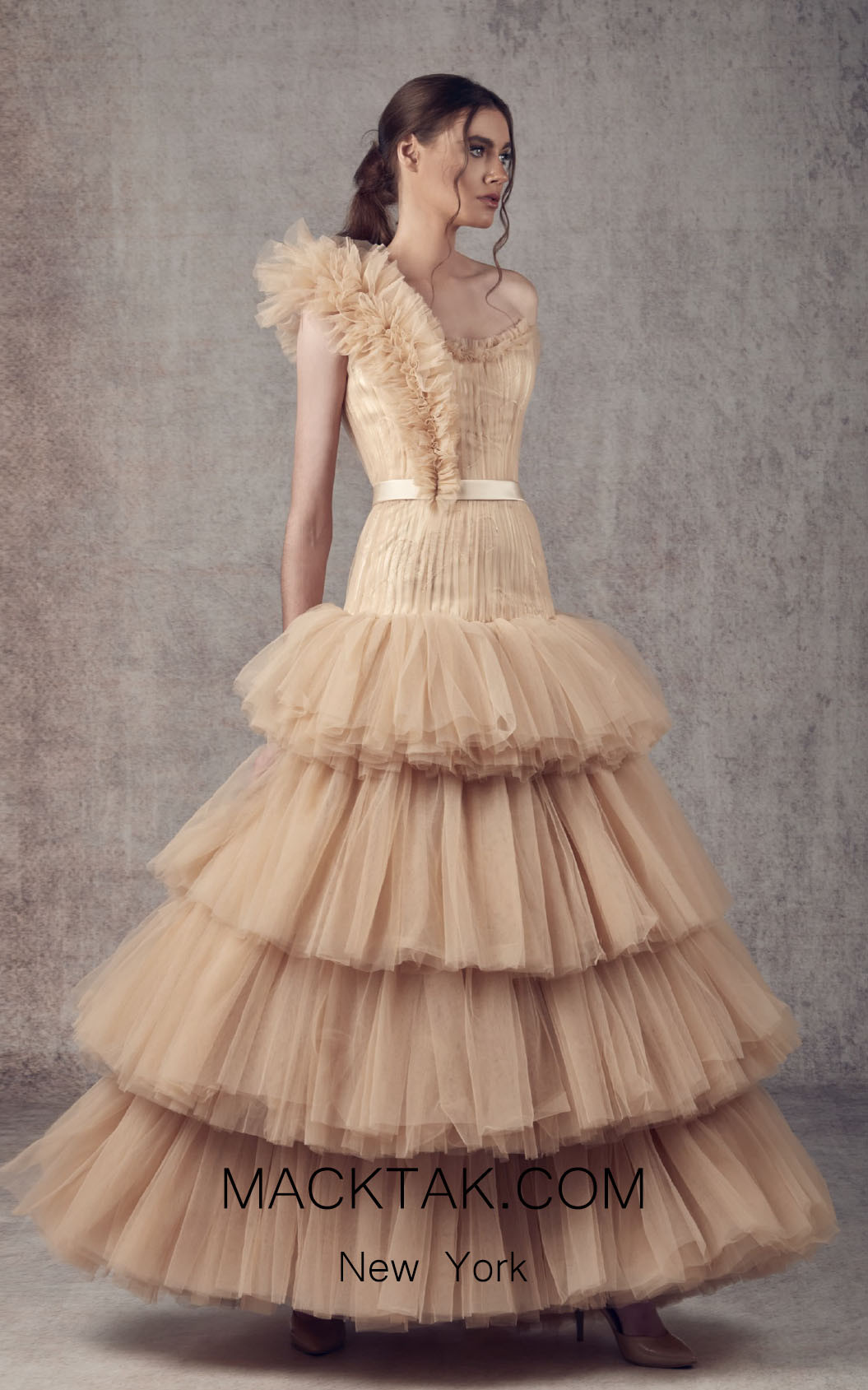 Ziad Germanos ZG11 Skin Front Evening Dress