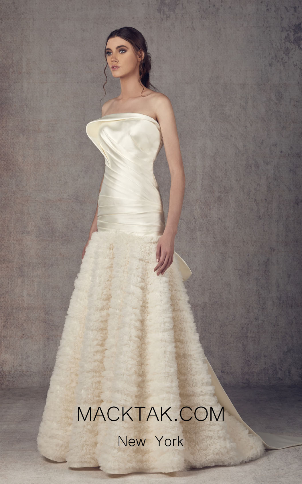 Ziad Germanos ZG16 Off White Front Evening Dress