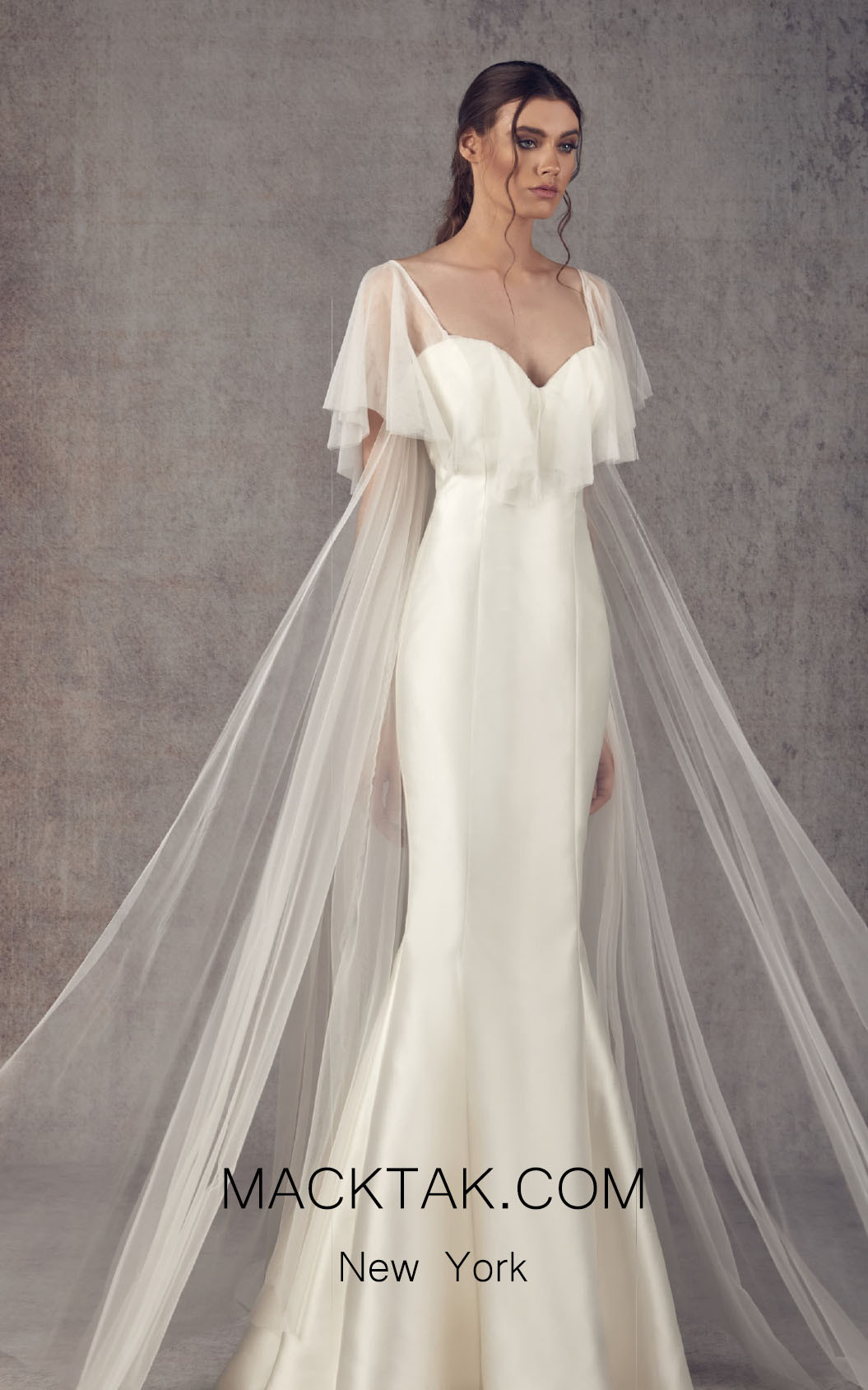 Ziad Germanos ZG25 Off White Front Evening Dress