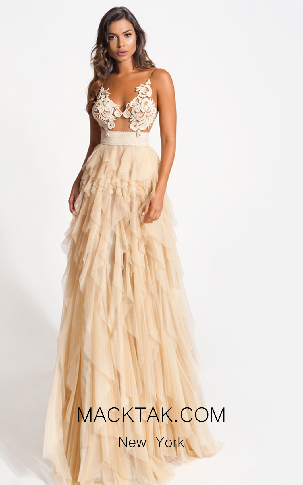 Zolotas Atelier Apollonia Front Evening Dress