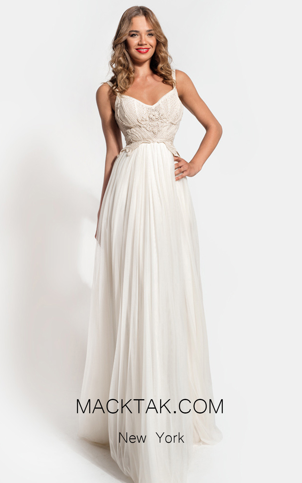 Zolotas Atelier Etere Tulle Front Evening Dress