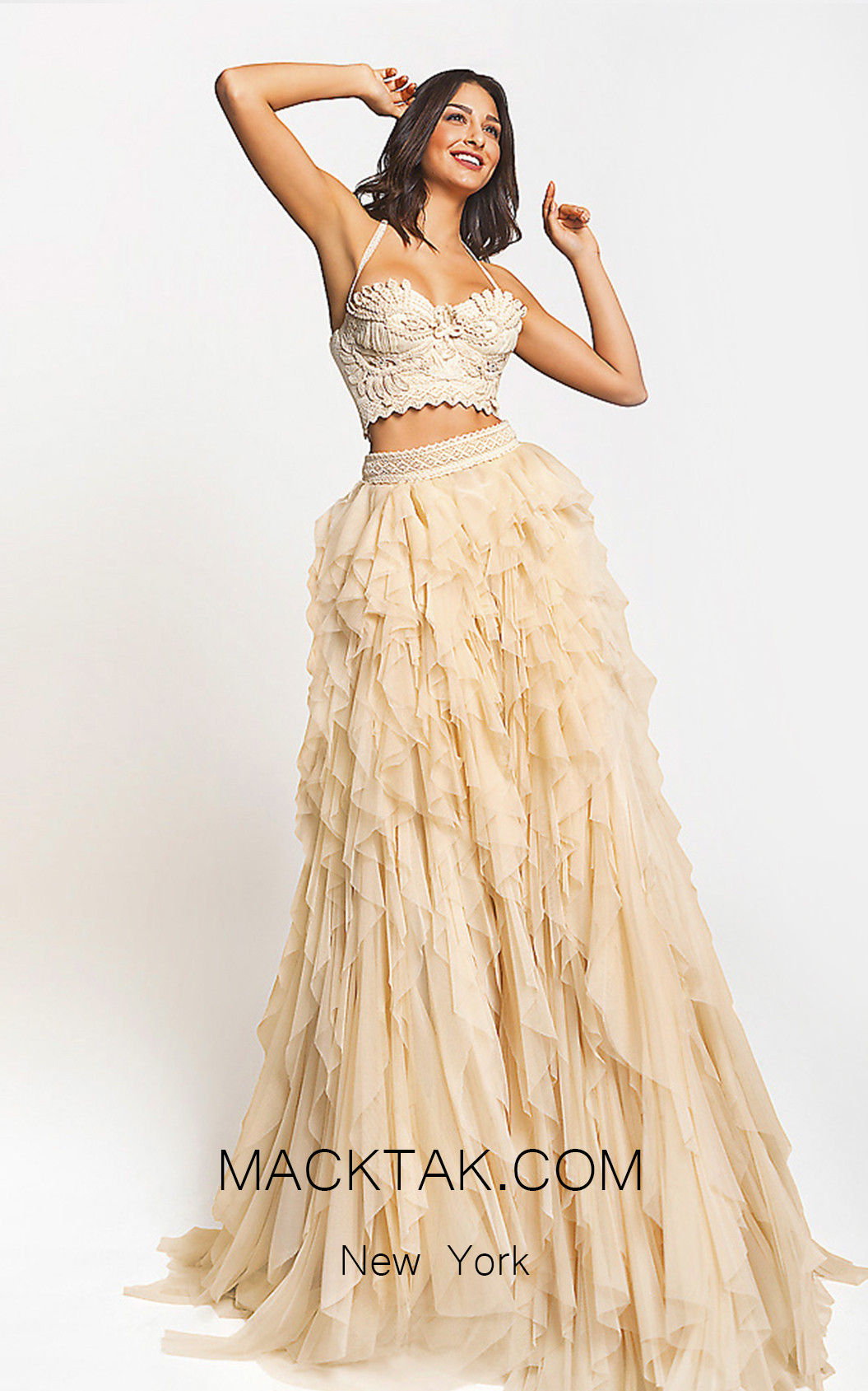 Zolotas Atelier Persa Front Evening Dress