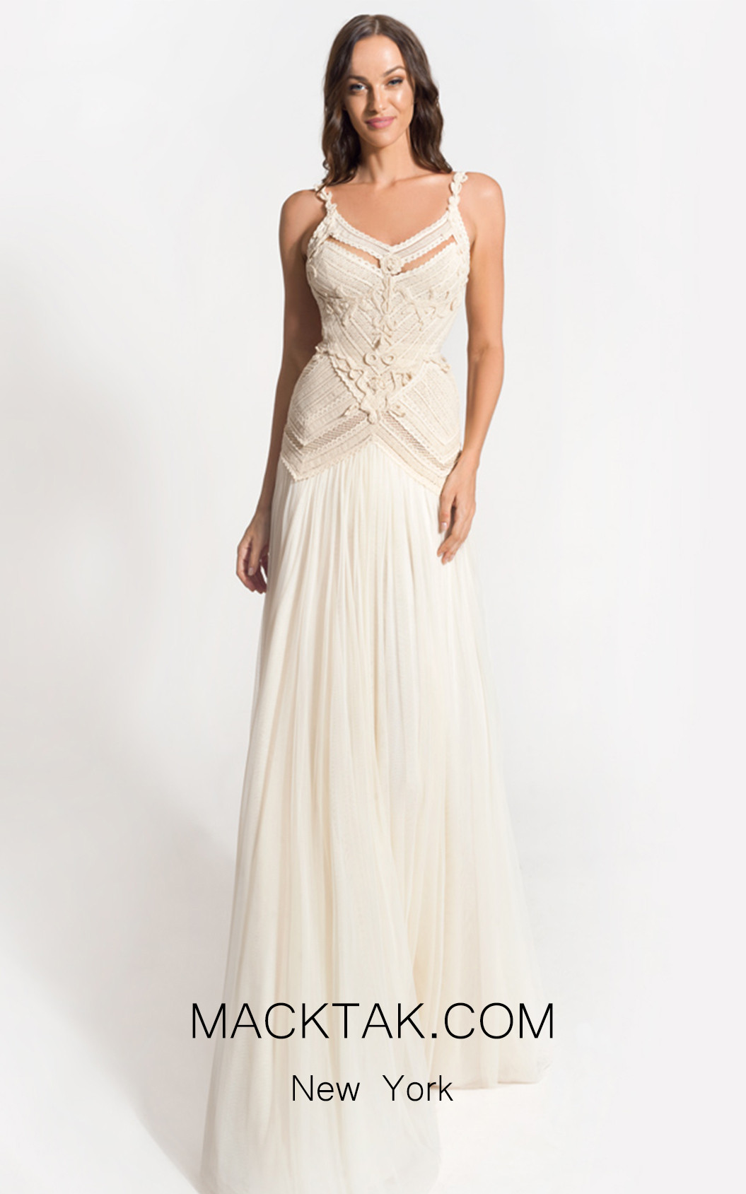 Zolotas Atelier Echo Front Evening Dress