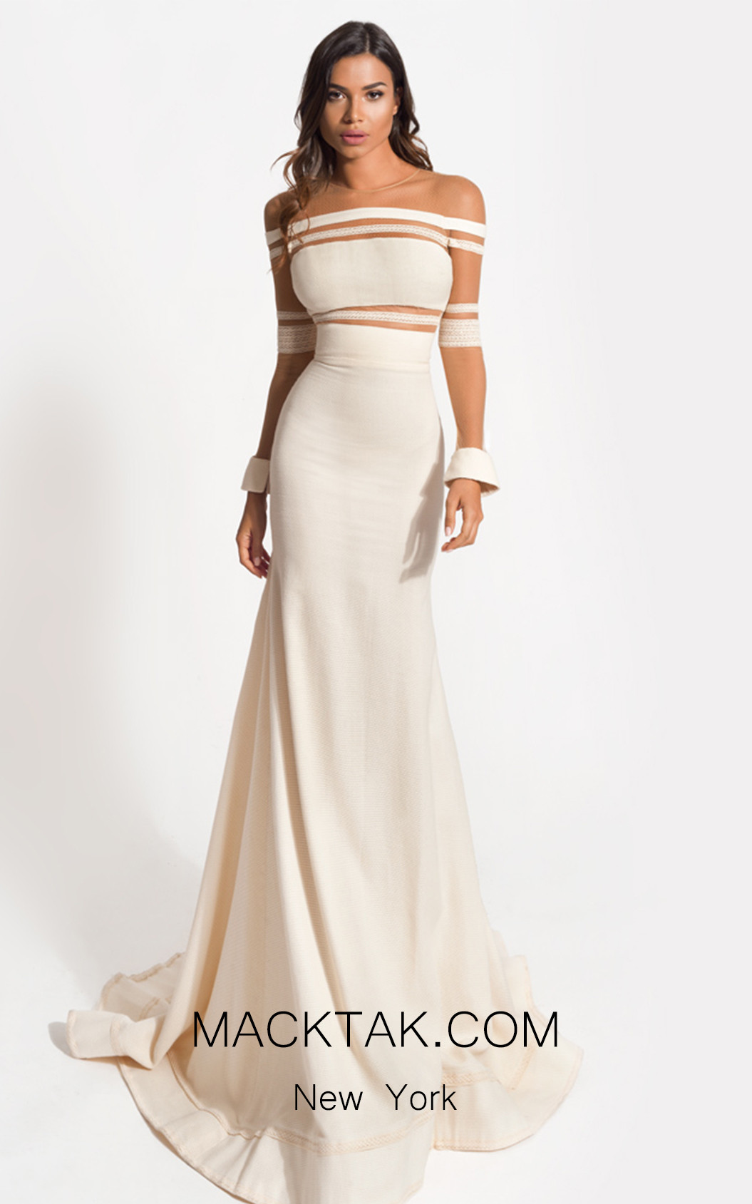 Zolotas Atelier Polydora Front Evening Dress