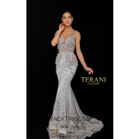 terani couture 1722gl4488 beaded floral applique evening dress Terani Couture | Dresses | Terani Couture 722gl4488 Beaded Floral Applique  Evening Dress