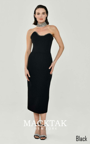 Alfa Beta 6252 Black Front Dress