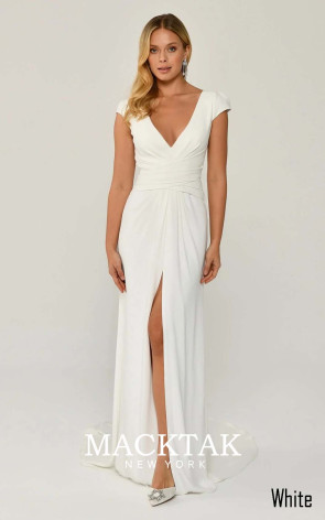 Alfa Beta 6273 White Front Dress