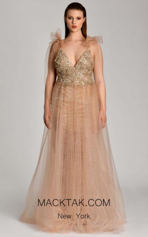 Simonette Beige Front Dress