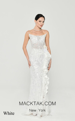 Alfa Beta B5993 White Front Dress