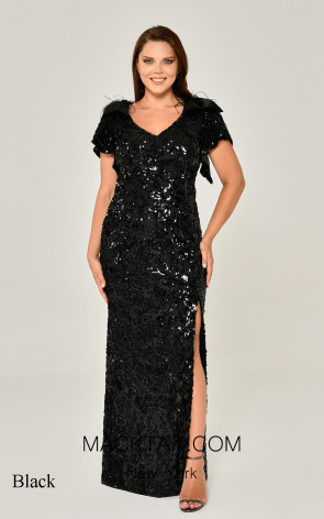 Alfa Beta B6103 Black Front Dress