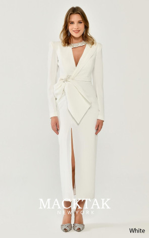 Alfa Beta B6344 White Front Dress