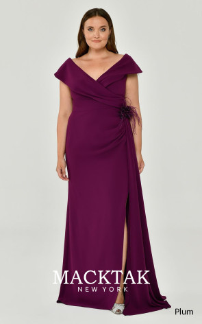 Alfa Beta B6429 Plum Front Dress
