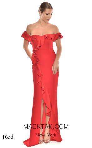 Christine Red Front Dress