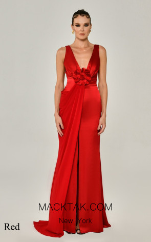 Clotilde Red Front Dress