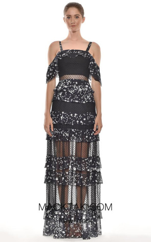 Corinne Black White Front Dress