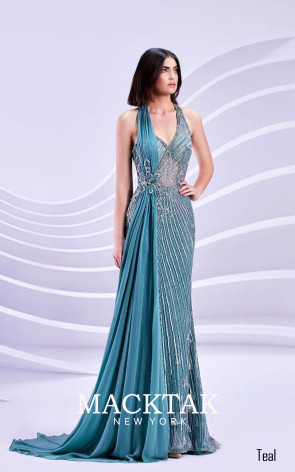 Daija Teal Front Dress