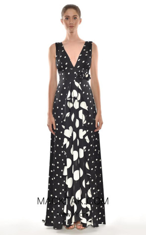 Eglantine Black White Front Dress