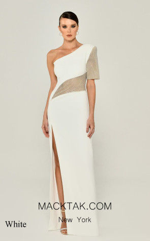 Alfa Beta B6074 White Front Dress