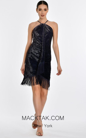 Geneve Dark Gray Front Dress