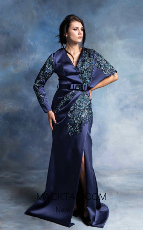 In Couture By Kiwi 4329 Navy Front Dress