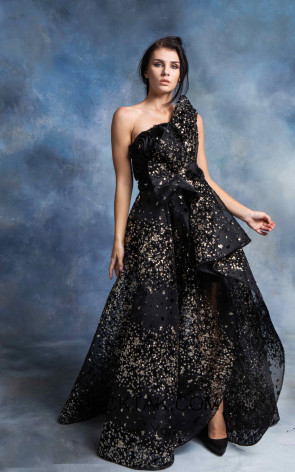 In Couture By Kiwi 4726 Black Front Dress