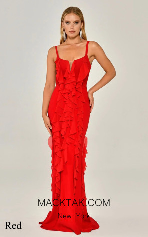 Lorraine Red Front Dress